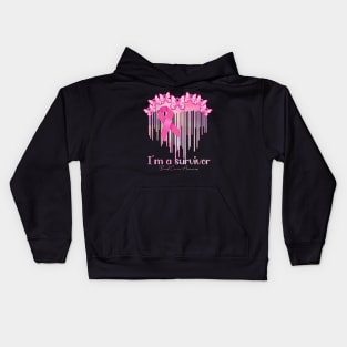 In October We Wear Pink Butterfly Heart Breast Cancer Month Kids Hoodie